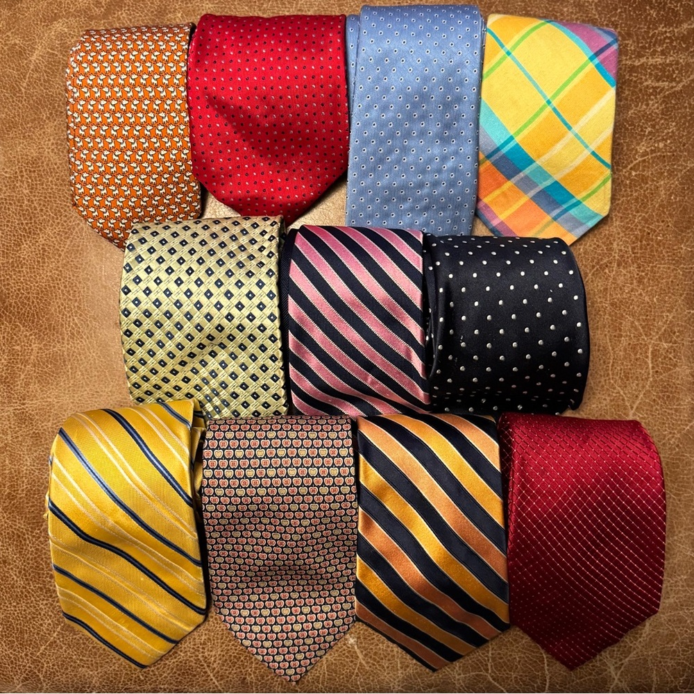 Men's Assorted Silk Neck Tie Collection - Multicolor